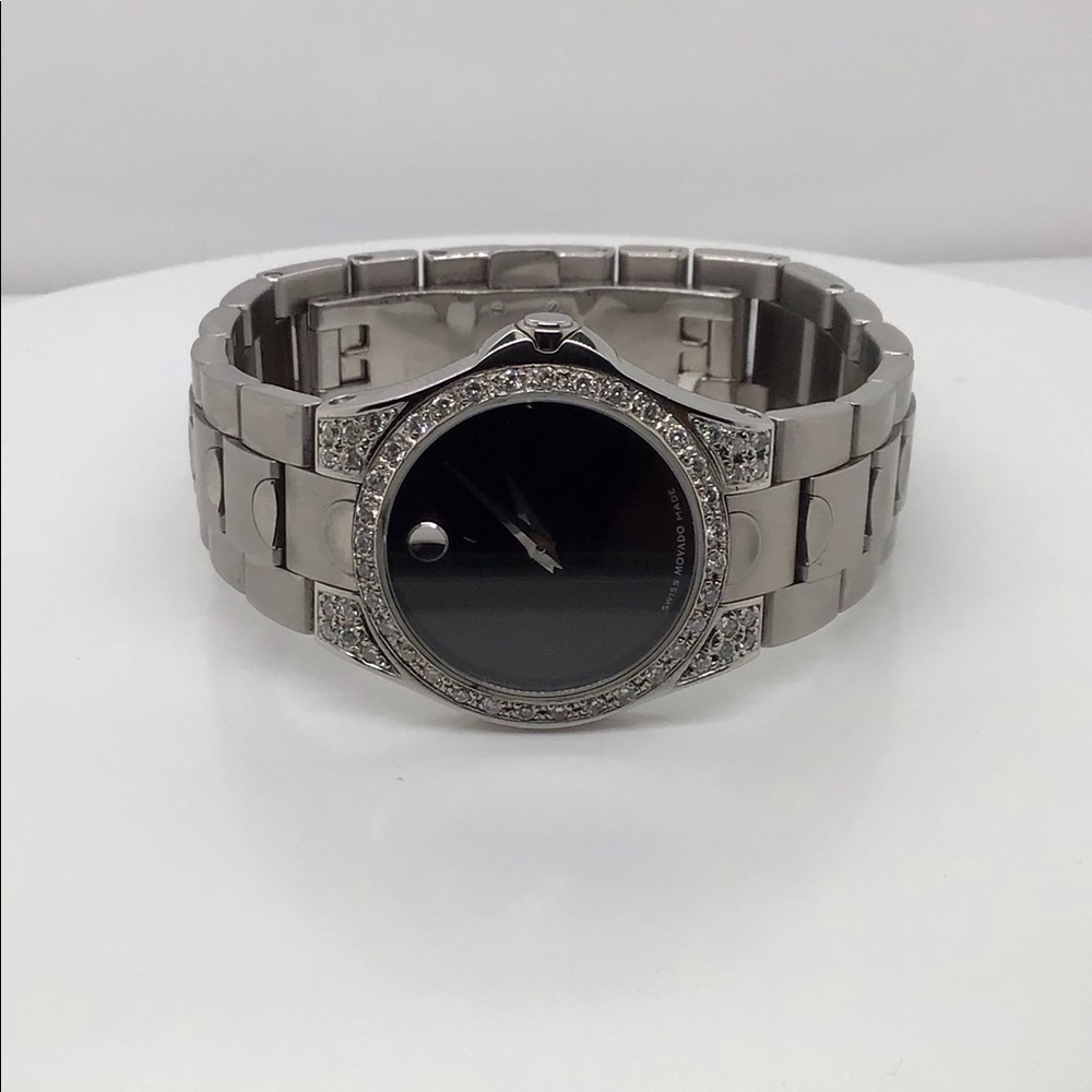 Movado Luno Stainless Steel 1.25 Ct Diamond Watch